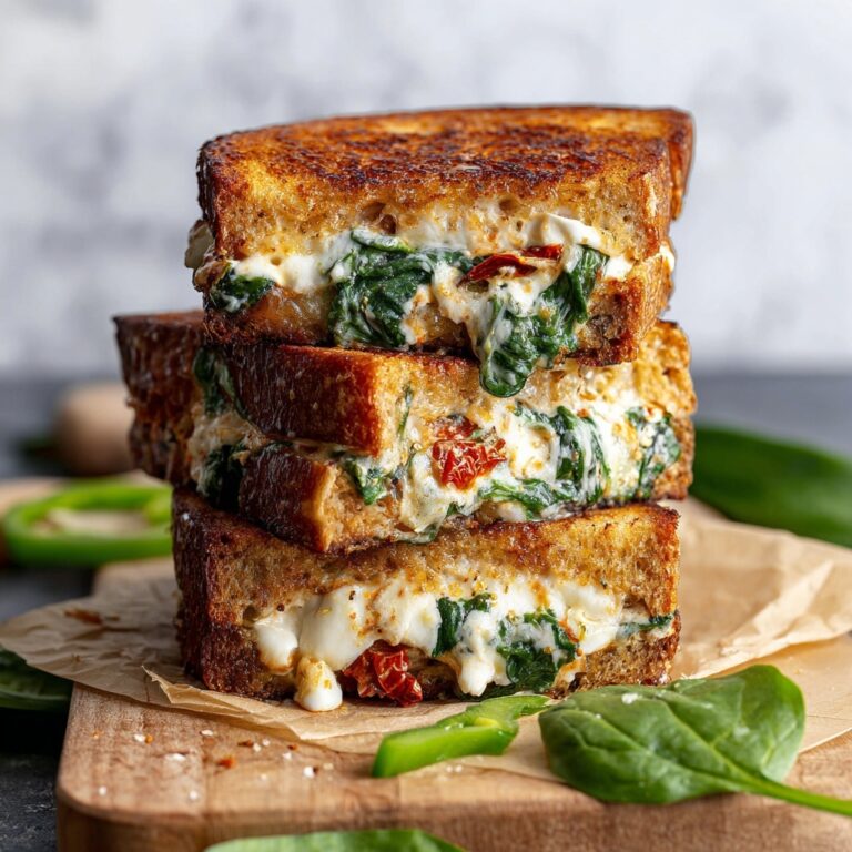Feta Spinach Grilled Cheese Sandwich Recipe