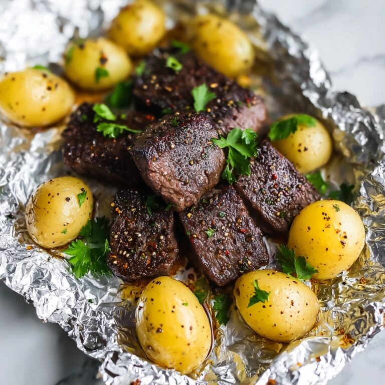Garlic Steak and Potato Foil Packs Recipe