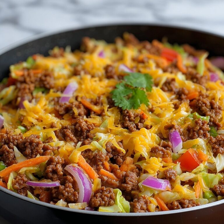 Ground Beef Taco Cabbage Skillet Recipe