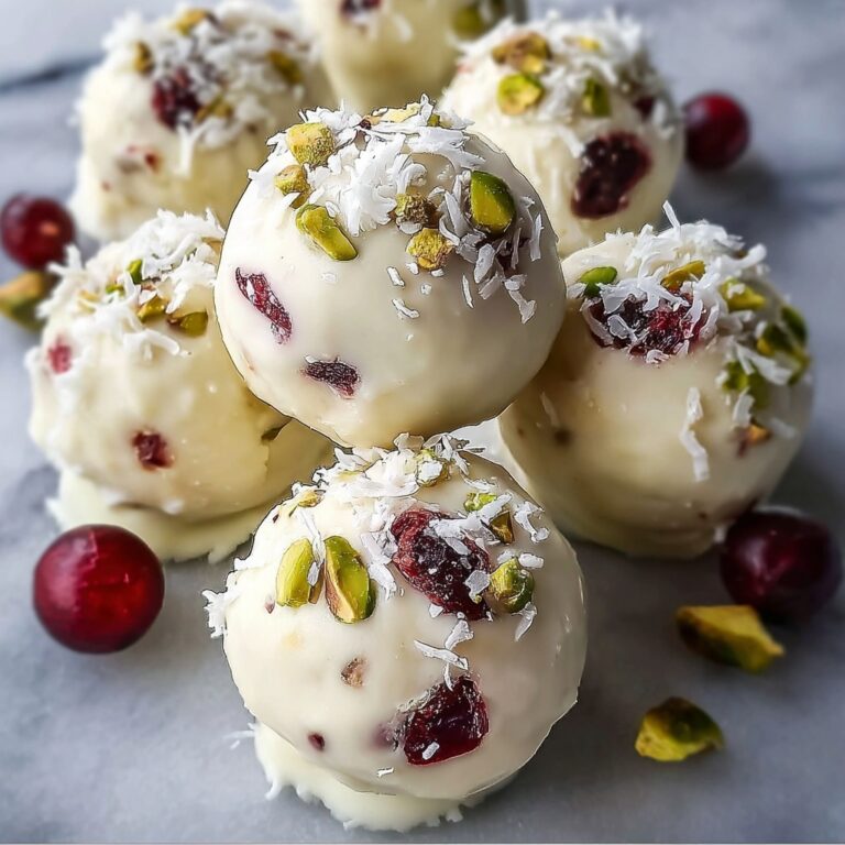 Cranberry Pistachio White Chocolate Truffles Recipe