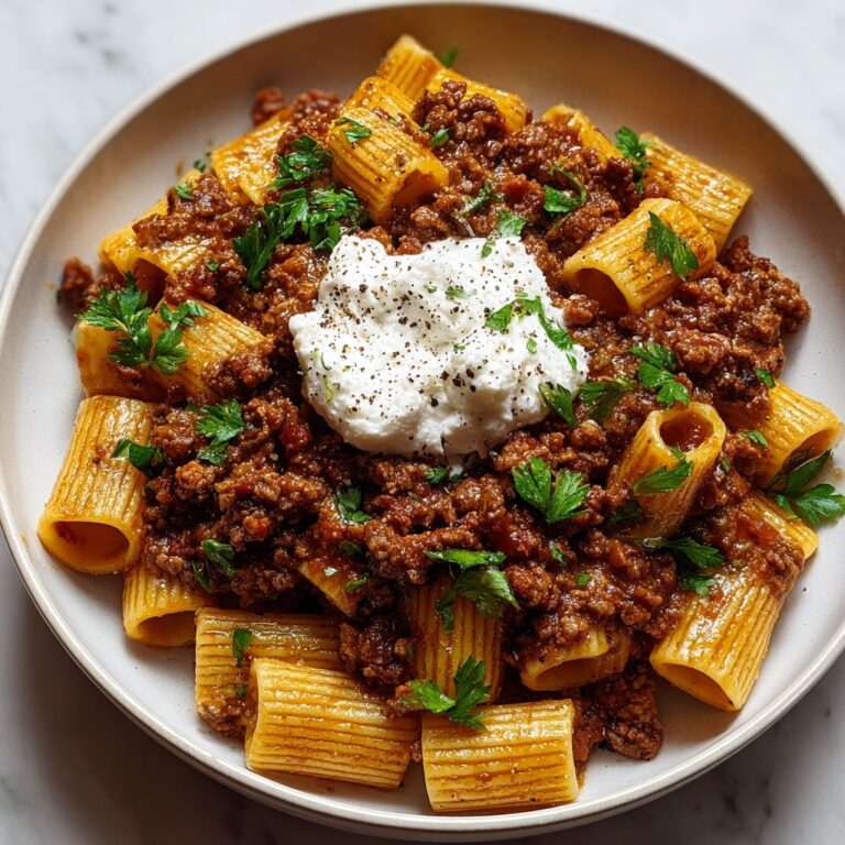 Grandma’s Meat Sauce Pasta with Burrata Recipe