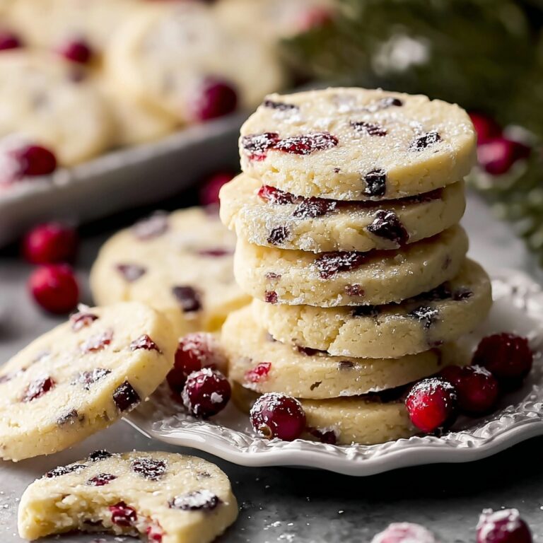 Cranberry Shortbread Cookies Recipe