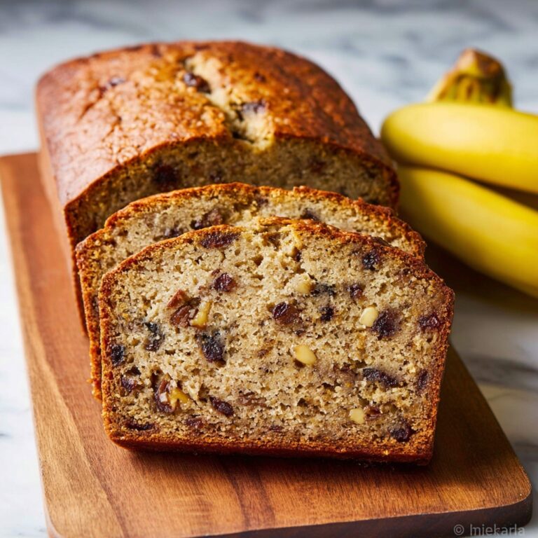 Moist Banana Bread with Walnuts and Raisins Recipe