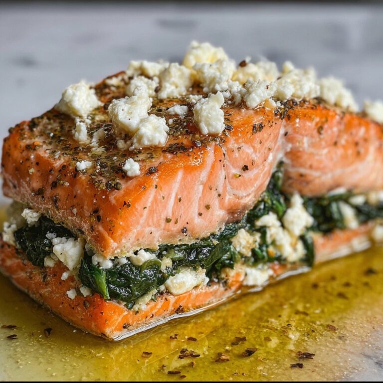 Spinach and Feta Stuffed Salmon Recipe