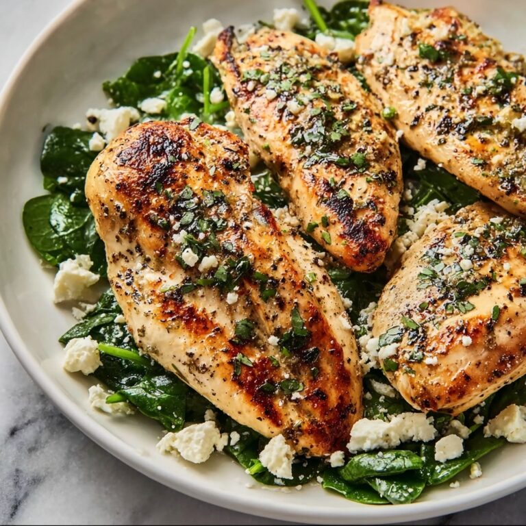 Easy Chicken Breast with Feta and Spinach Recipe