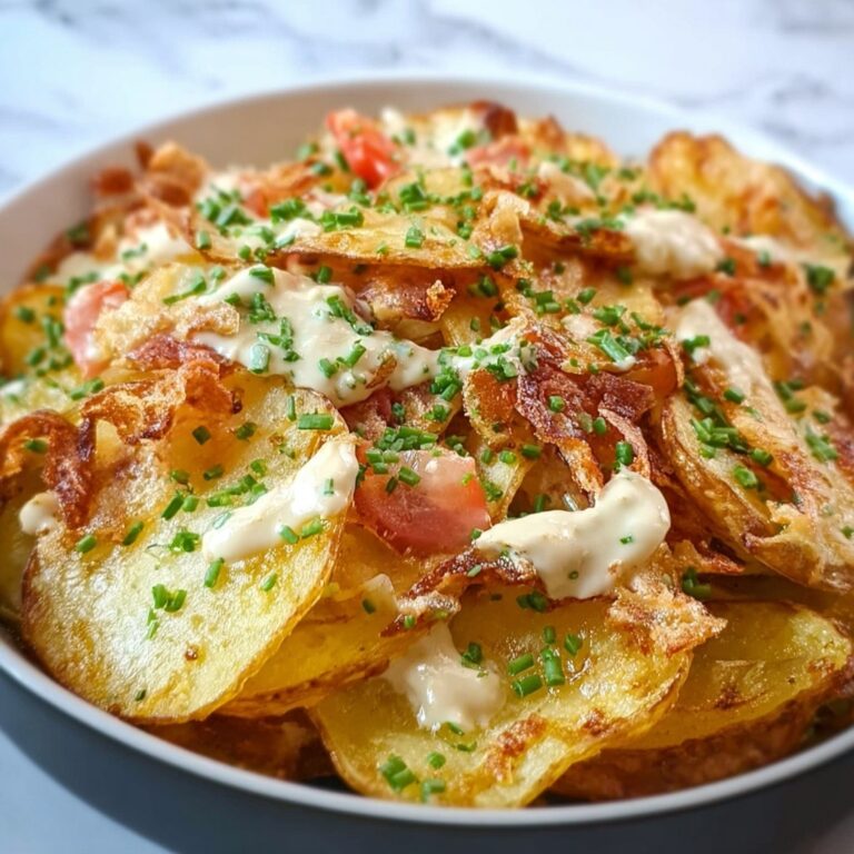 Loaded Crispy Potato Chips with Cheddar, Bacon, and Green Onions Recipe