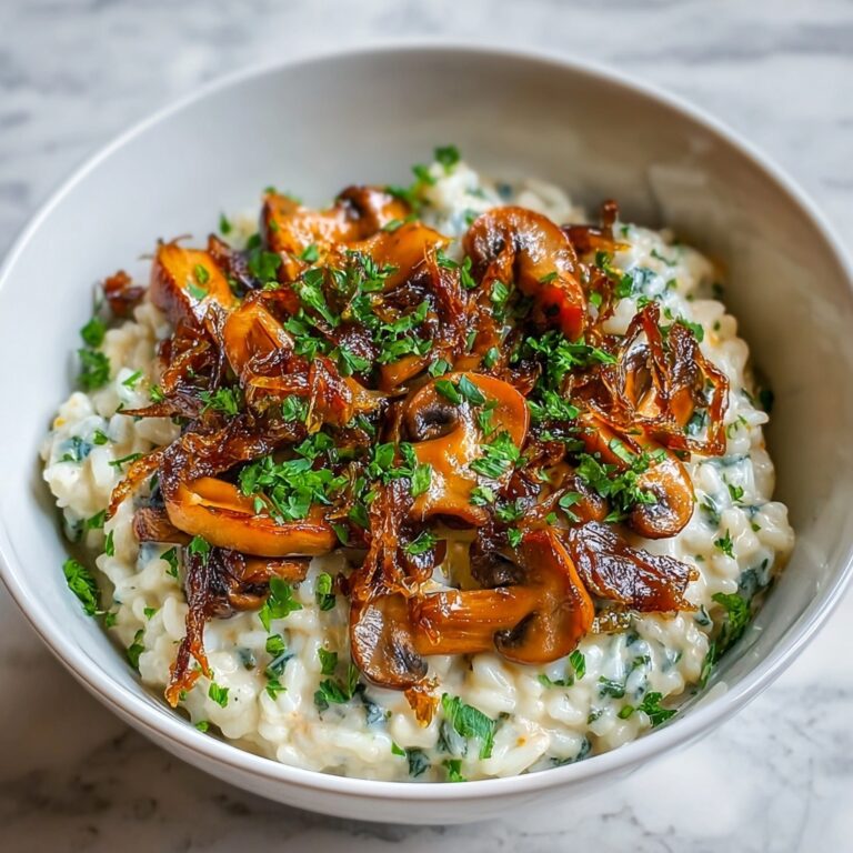 Caramelized Onion Mushroom Risotto Recipe