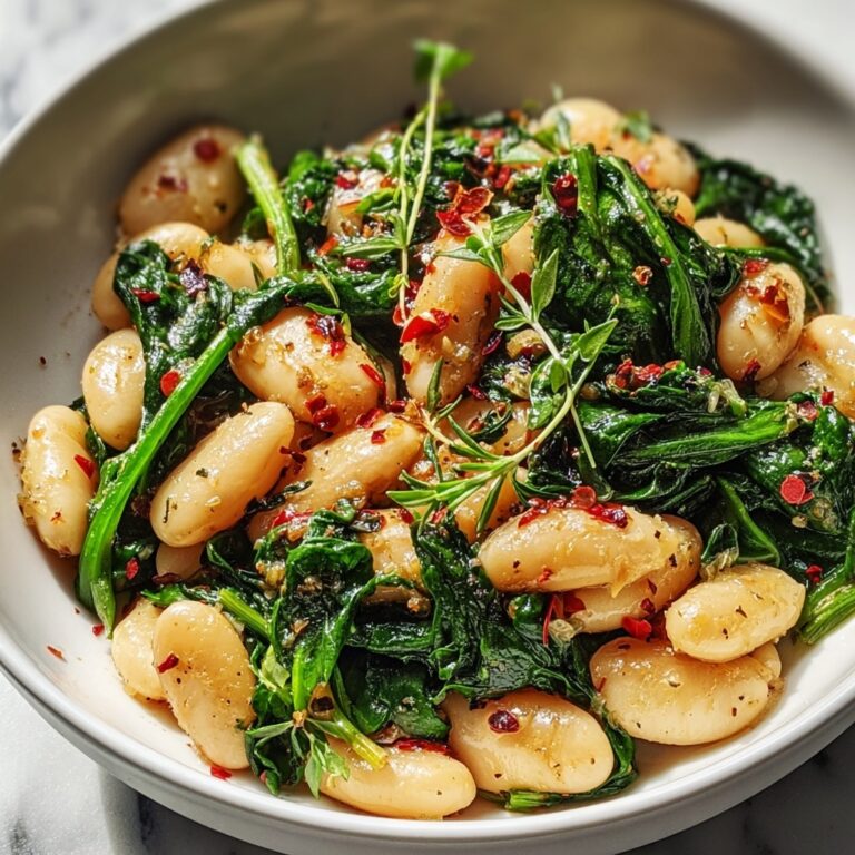 Vegan Lemon Garlic Beans Skillet Recipe