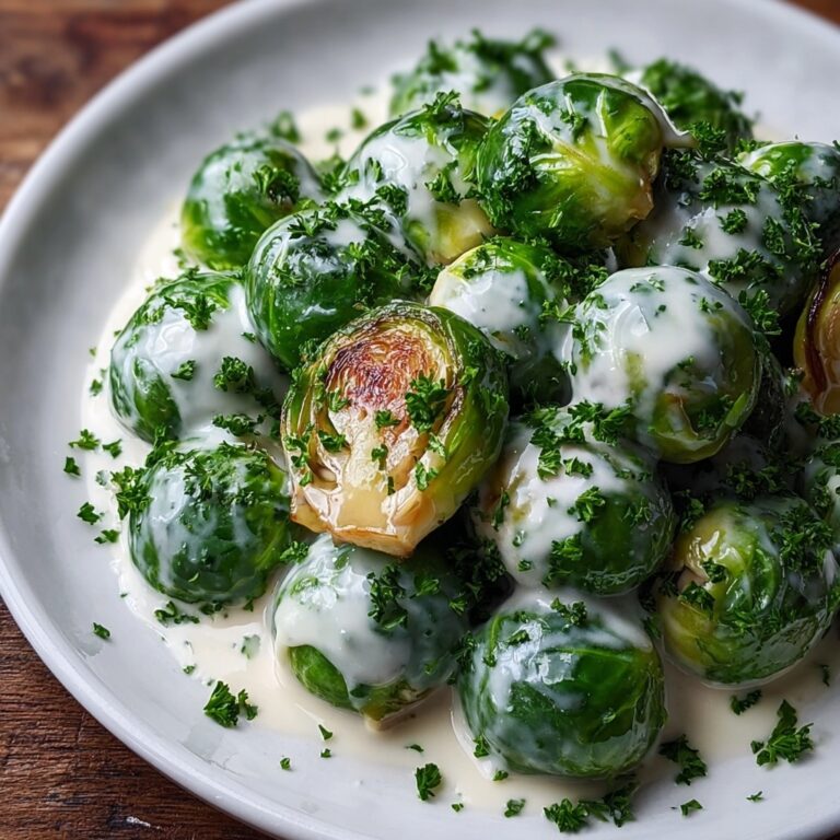 Brussels Sprouts with Cream Cheese Mustard Sauce Recipe