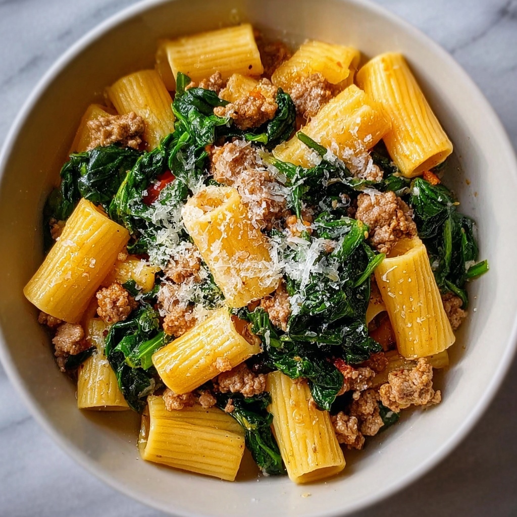Spicy Paccheri with Sausage & Greens: Cozy Winter Delight Recipe - Recipe Image