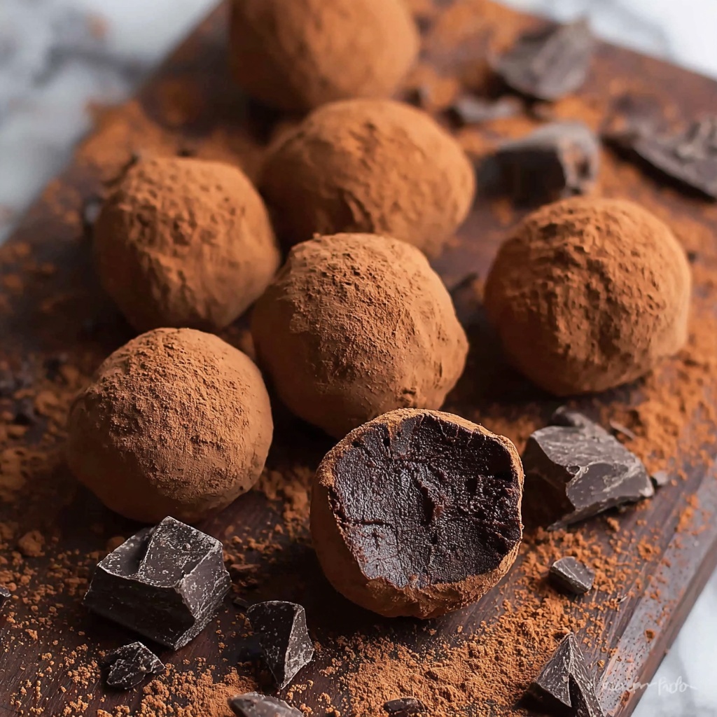 Decadent Homemade Chocolate Truffles Recipe - Recipe Image