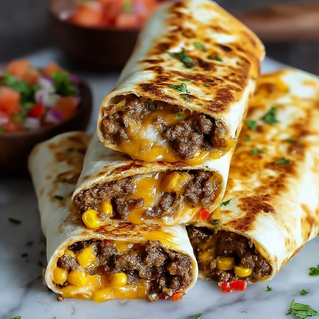 Nacho Cheese Beef Wrap Recipe - Recipe Image