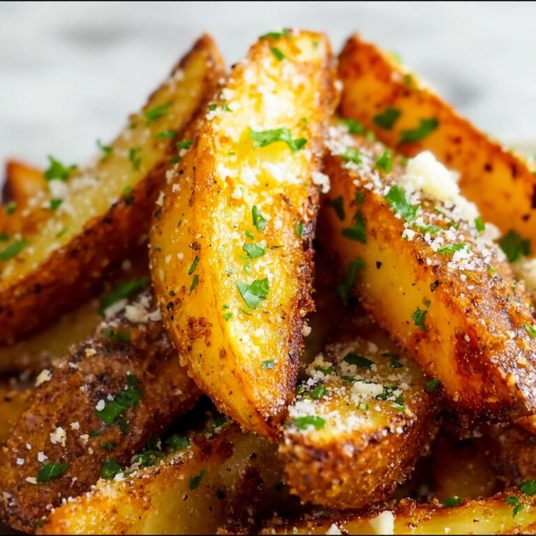 Parmesan and Garlic Baked Potato Wedges Recipe