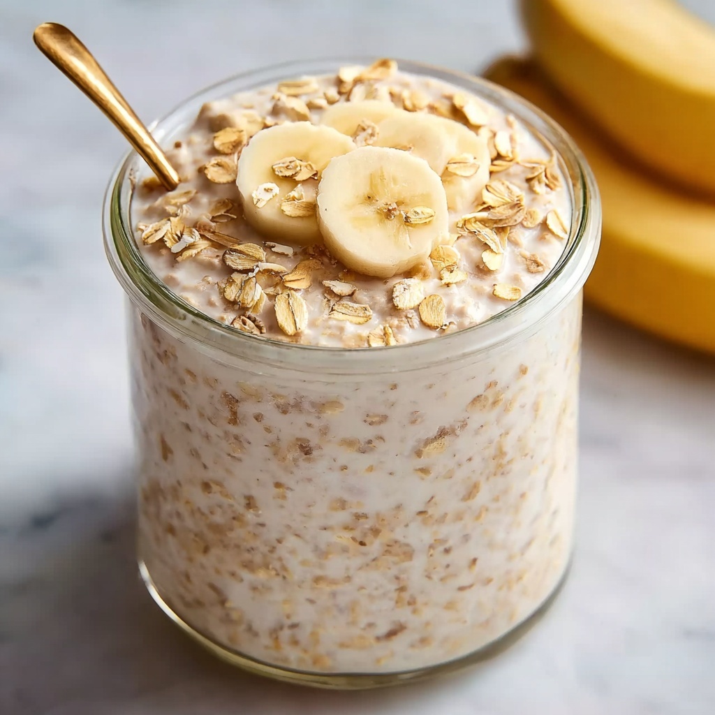 Banana Bread Overnight Oats Recipe - Recipe Image