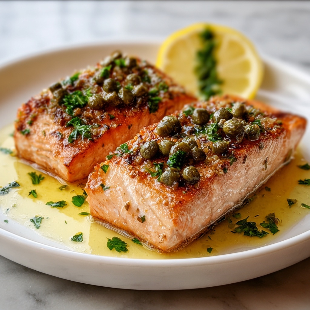 Seared Tuna Steaks with Lemon, Caper & Parsley Butter Recipe - Recipe Image