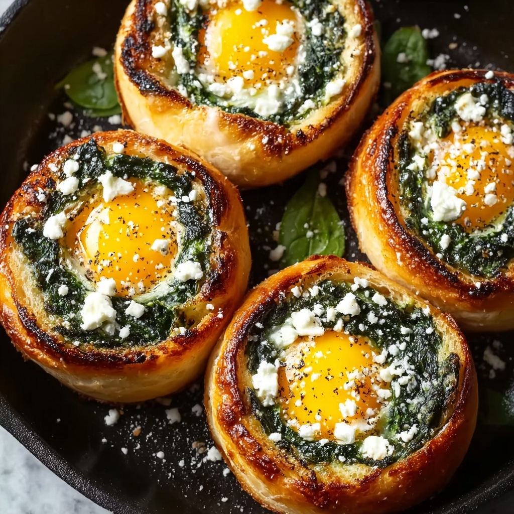 Baked Za’atar Egg Buns with Spinach and Feta Recipe - Recipe Image