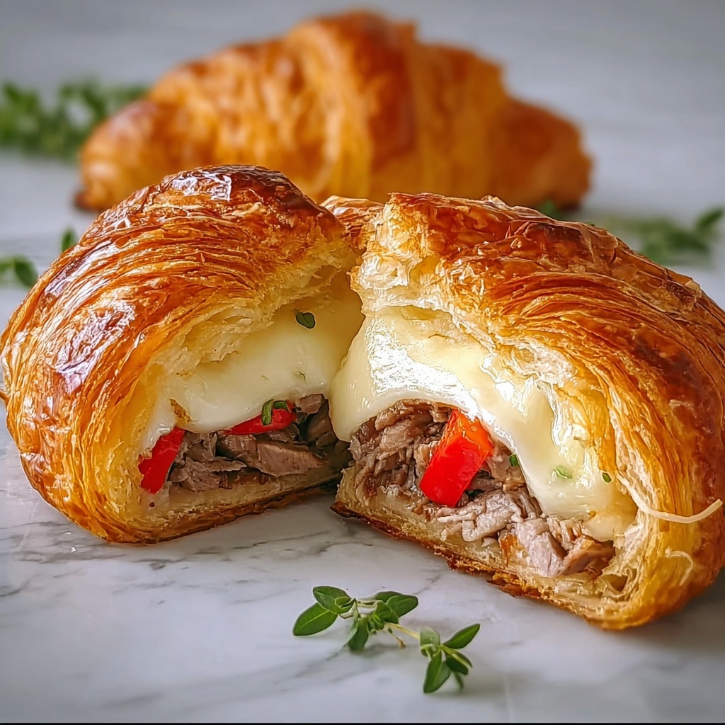 Philly Cheesesteak Crescent Ring Recipe - Recipe Image