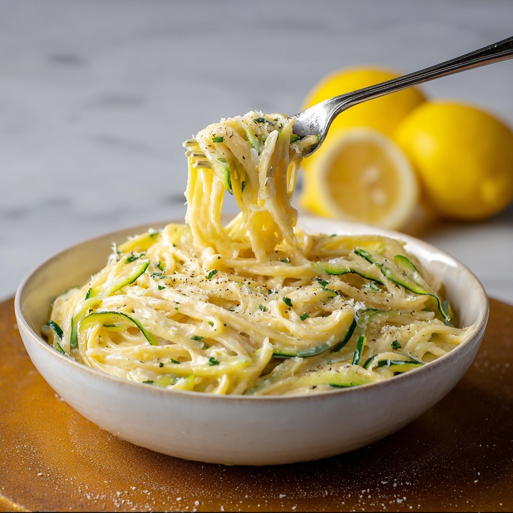 Creamy Lemon Zucchini Pasta Recipe - Recipe Image