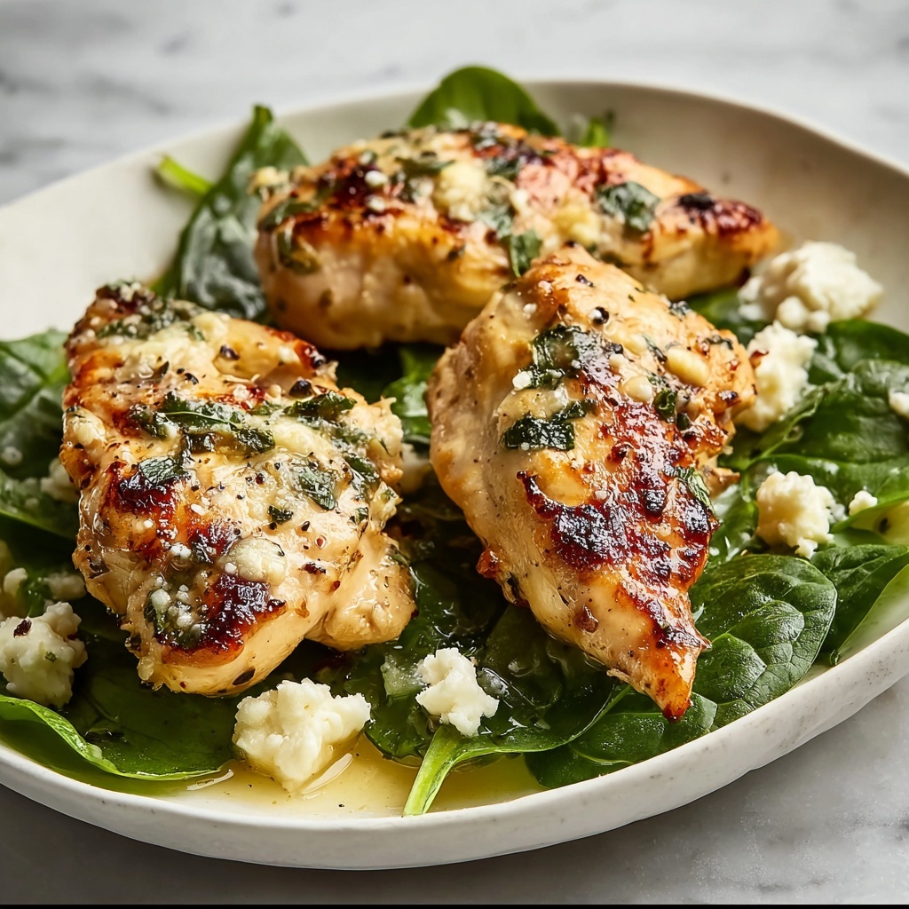 Easy Chicken Breast with Feta and Spinach Recipe - Recipe Image
