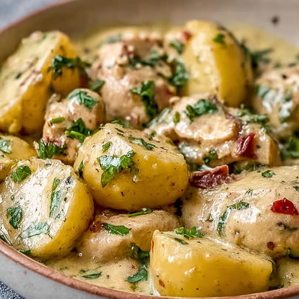 Italian Crockpot Chicken and Potatoes Recipe - Recipe Image