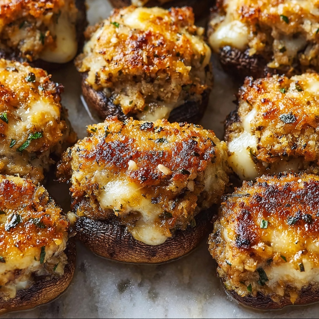 Caramelized Onion & Gruyère Stuffed Mushrooms Recipe - Recipe Image