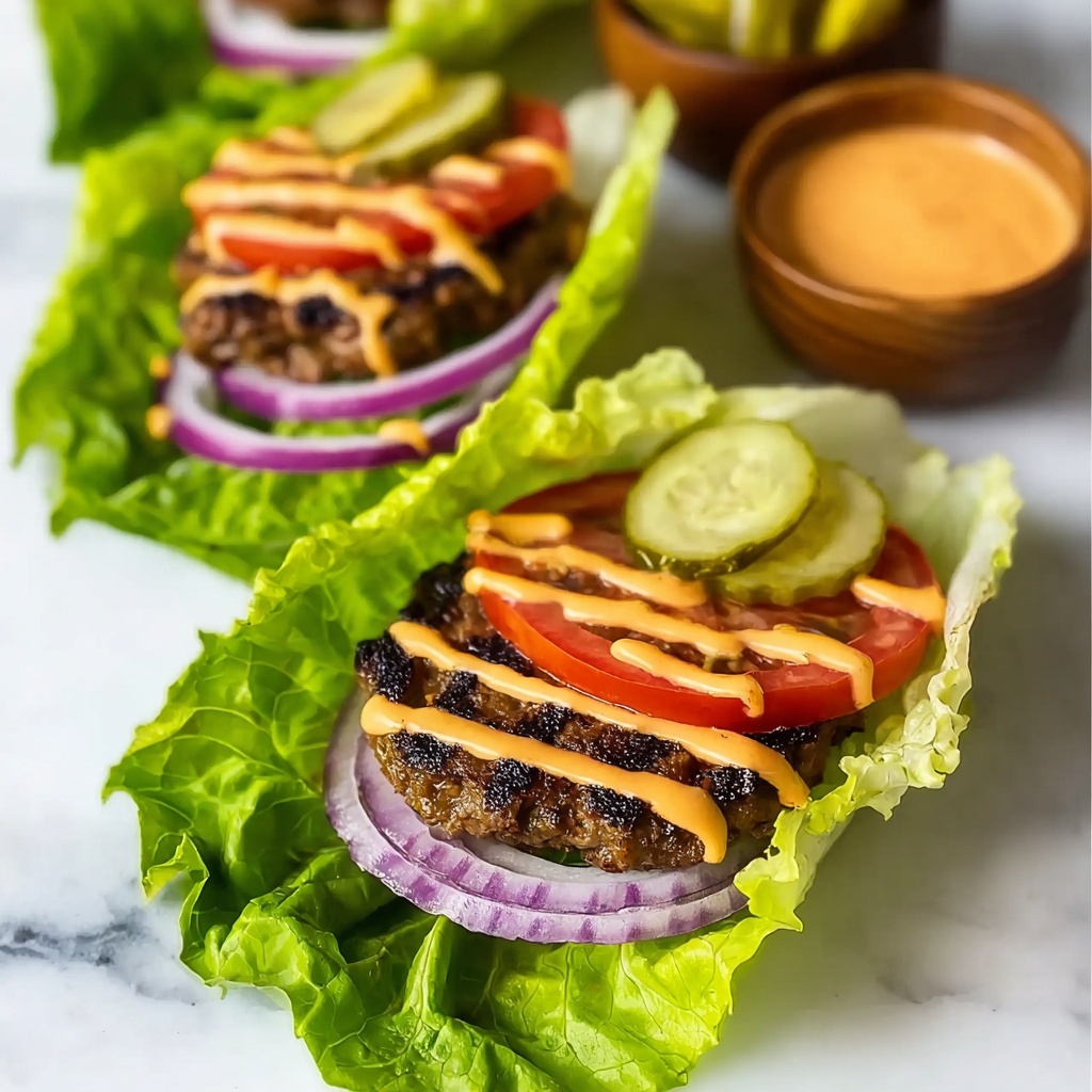 Low Carb Burger Lettuce Wraps Recipe - Recipe Image