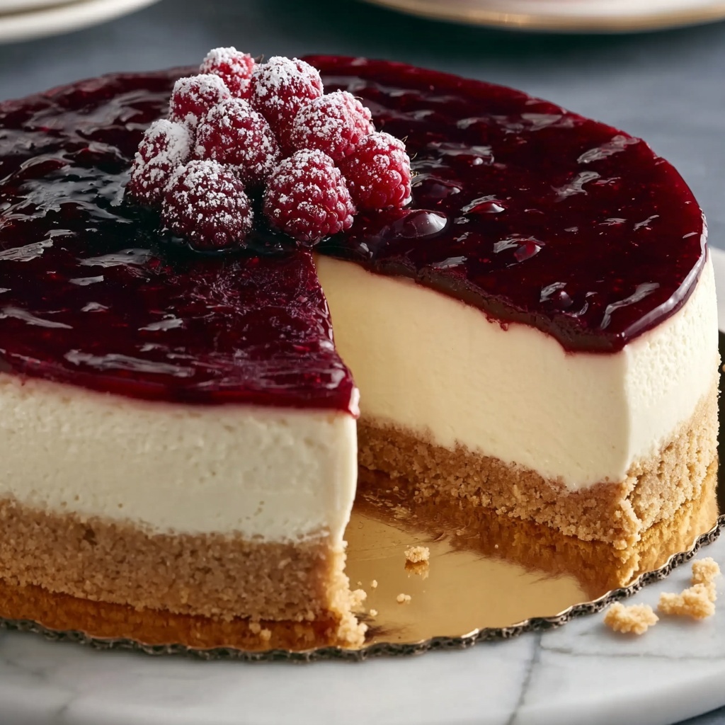 Tall and Creamy New York Cheesecake Recipe - Recipe Image
