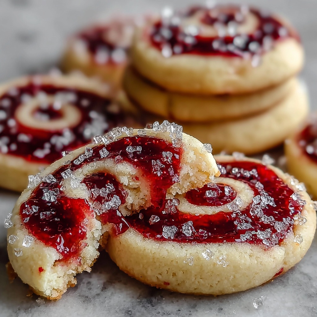 Raspberry Swirl Shortbread Cookies Recipe - Recipe Image