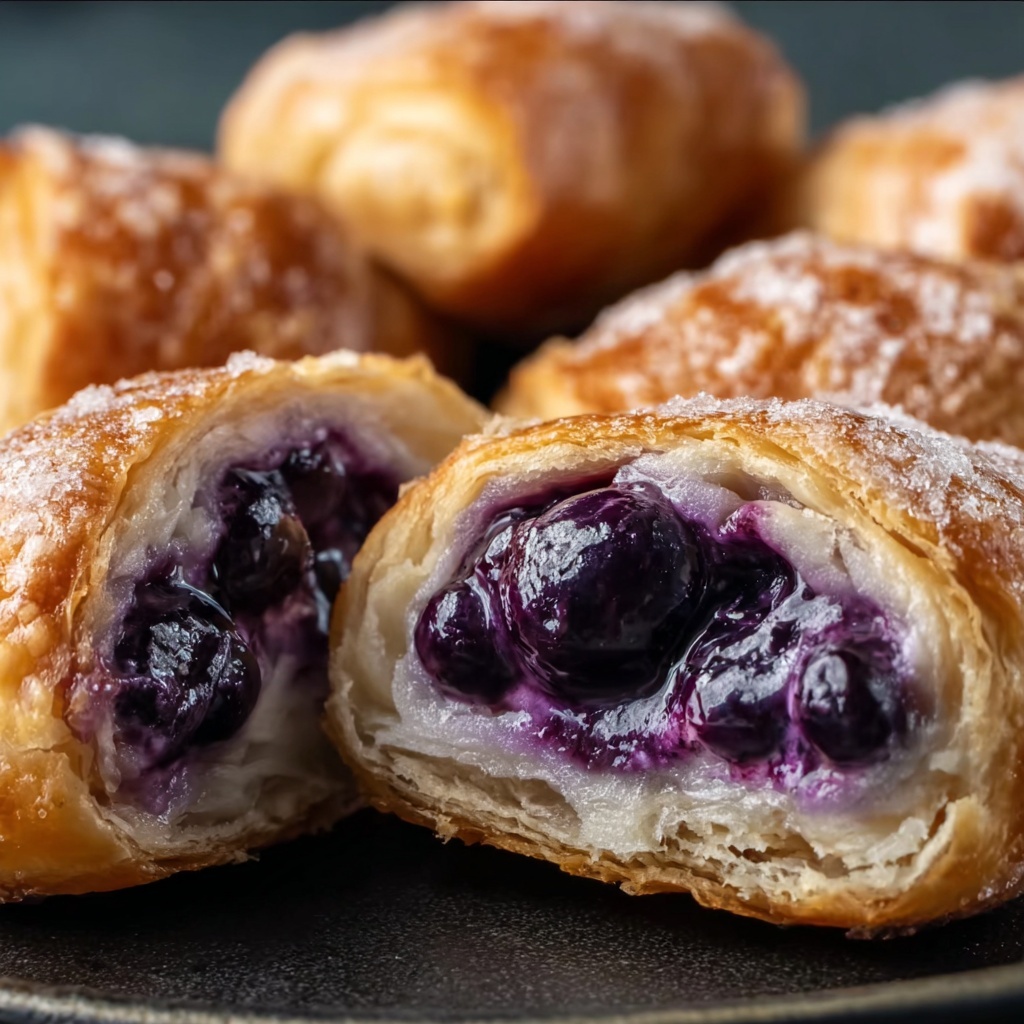 Crispy Blueberry Cream Cheese Rolls Recipe - Recipe Image