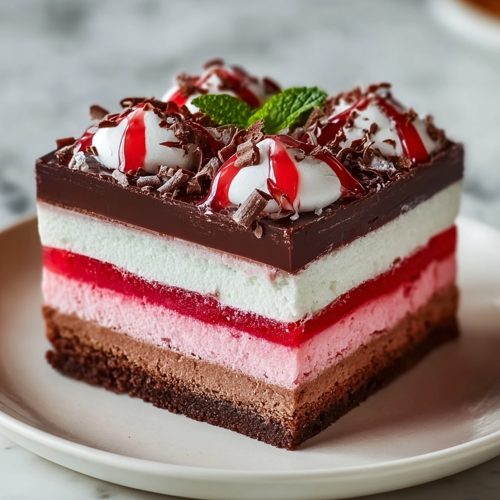 Decadent Layers of Chocolate and Peppermint Bliss Recipe - Recipe Image