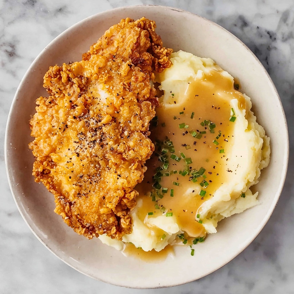 Fried Chicken with Creamy Mashed Potatoes Recipe - Recipe Image