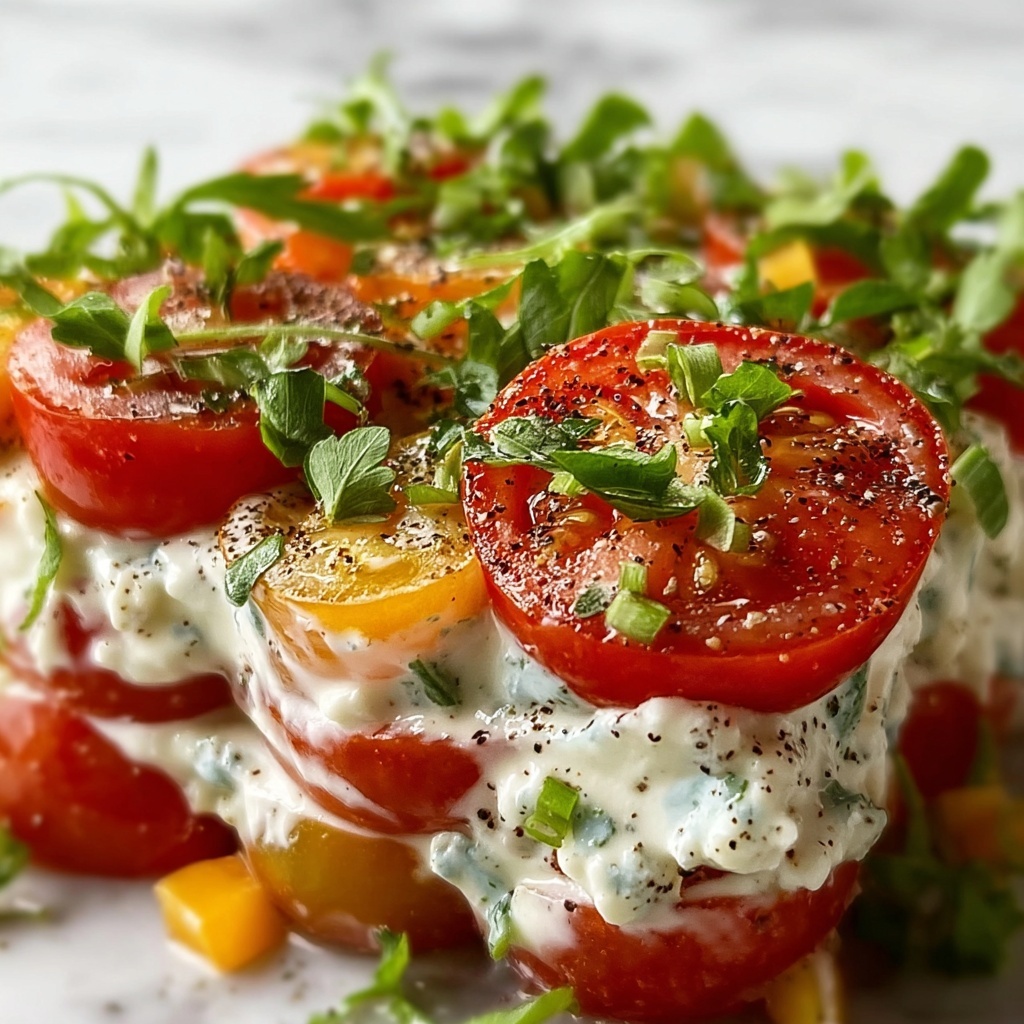 Tomato Garlic Salad Recipe - Recipe Image