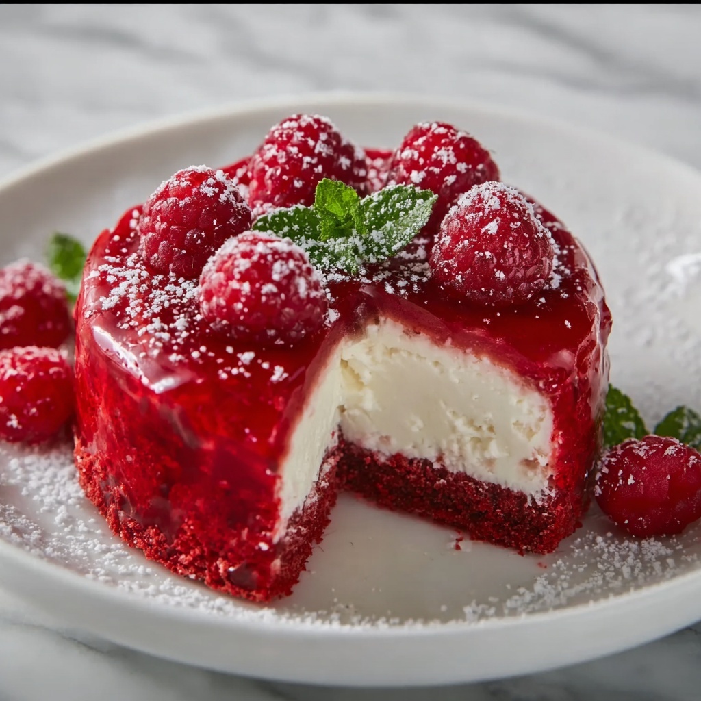 Raspberry Zinger Poke Cake Recipe - Recipe Image