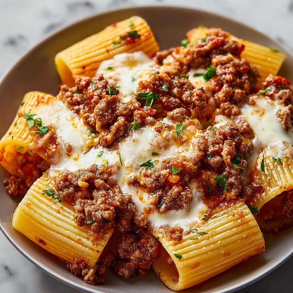 Creamy Ricotta Mince Stuffed Shell Pasta Recipe - Recipe Image