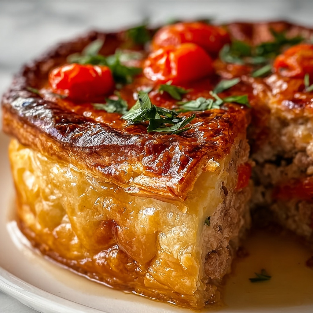 Three Meat Italian Pie Recipe - Recipe Image