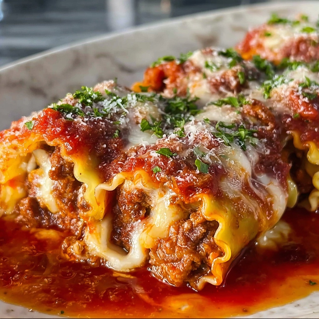 Italian Meatball Lasagna Roll-Ups Recipe - Recipe Image