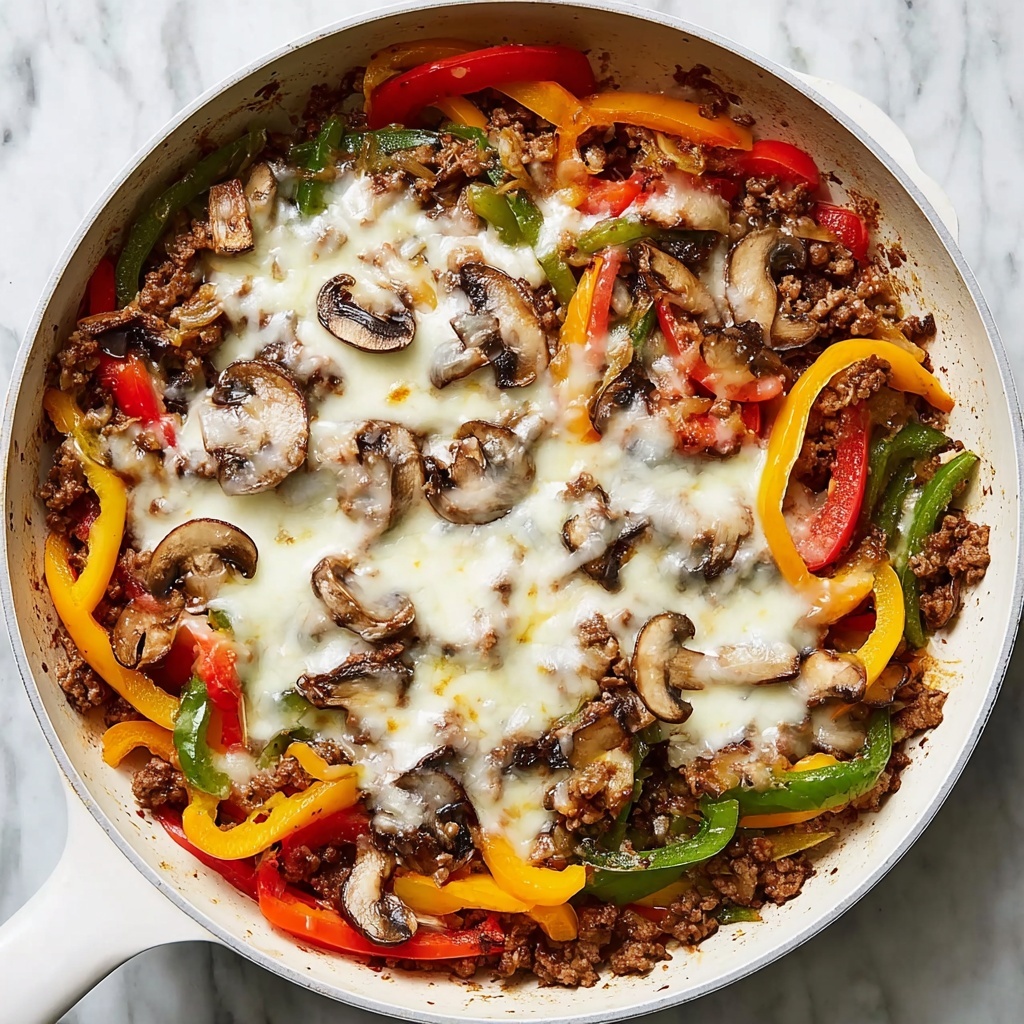 Philly Cheesesteak Casserole Recipe - Recipe Image