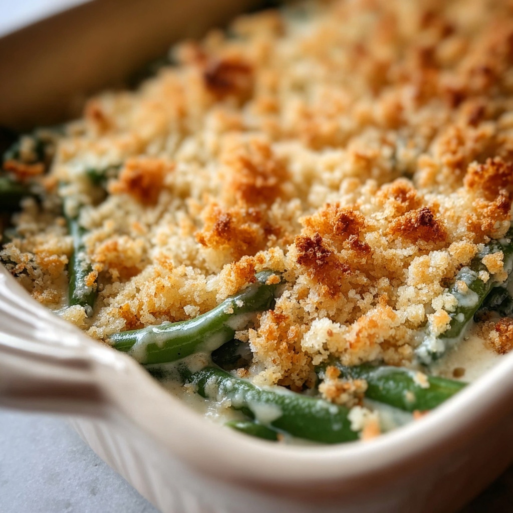Easy Cream Cheese Green Bean Casserole Recipe - Recipe Image