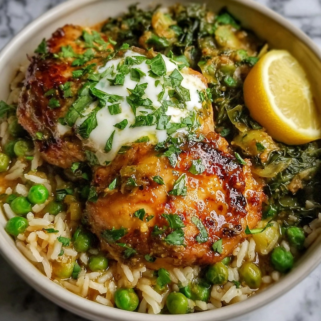 Air Fryer Greek Lemon Chicken and Rice Bake Recipe - Recipe Image