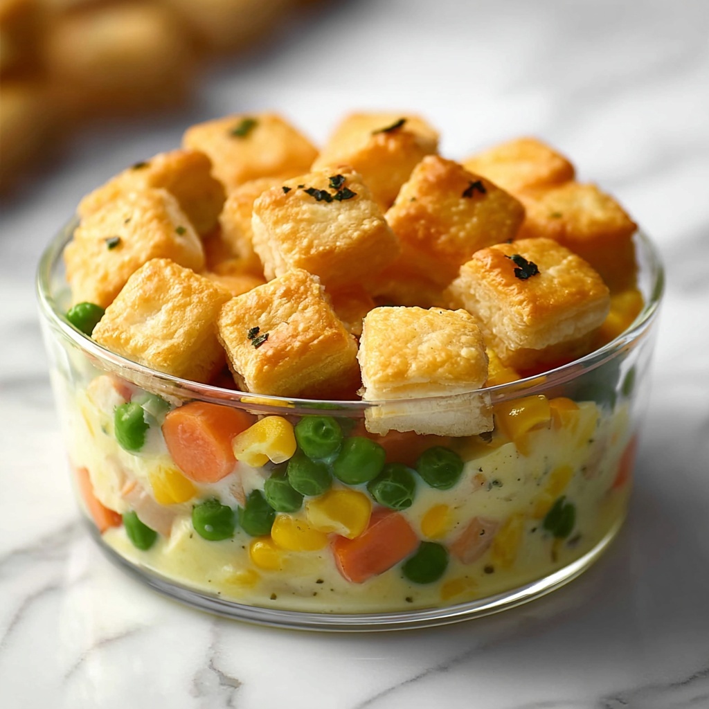 Creamy Chicken Pot Pie Bake with Puff Pastry Recipe - Recipe Image