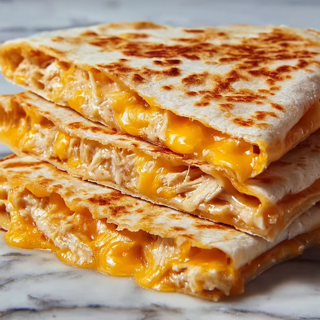 Cheesy Buffalo Ranch Chicken Quesadillas Recipe - Recipe Image