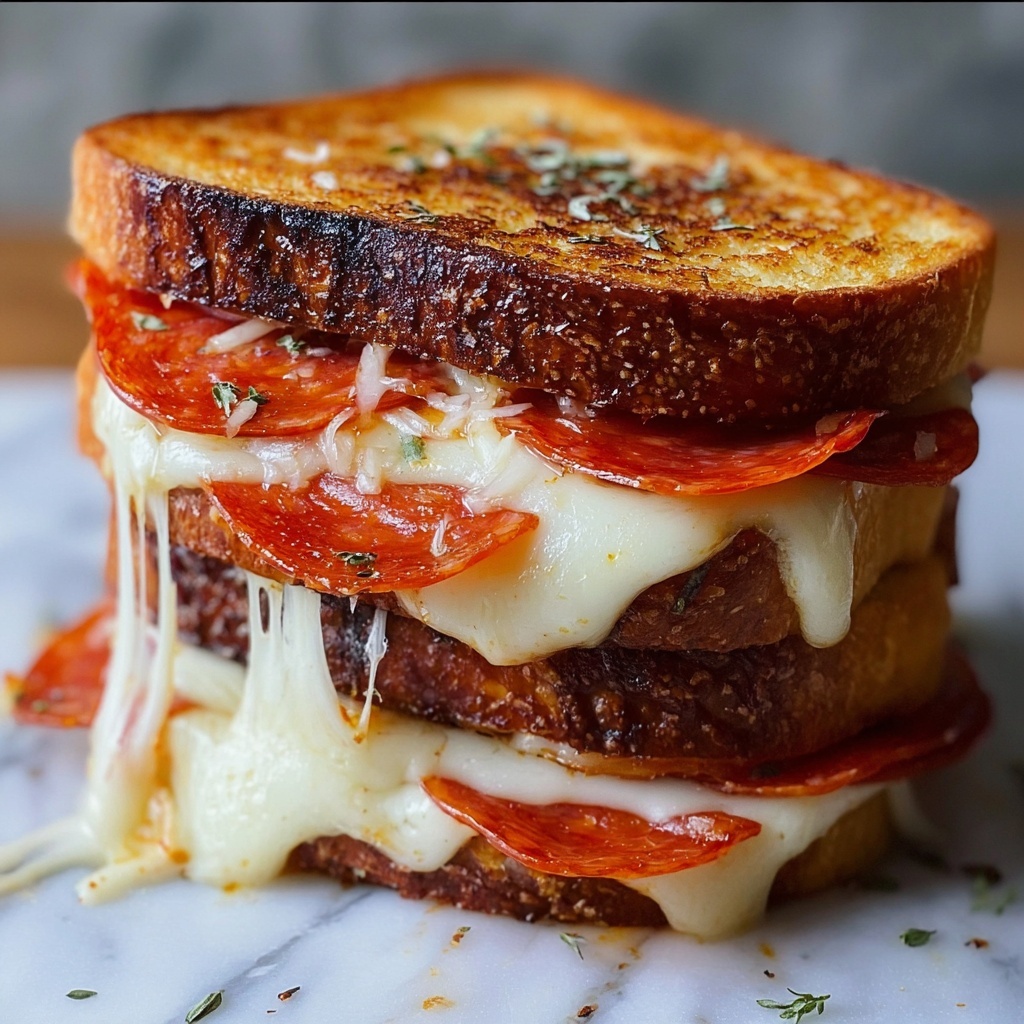 Pizza Grilled Cheese Sandwich Recipe - Recipe Image