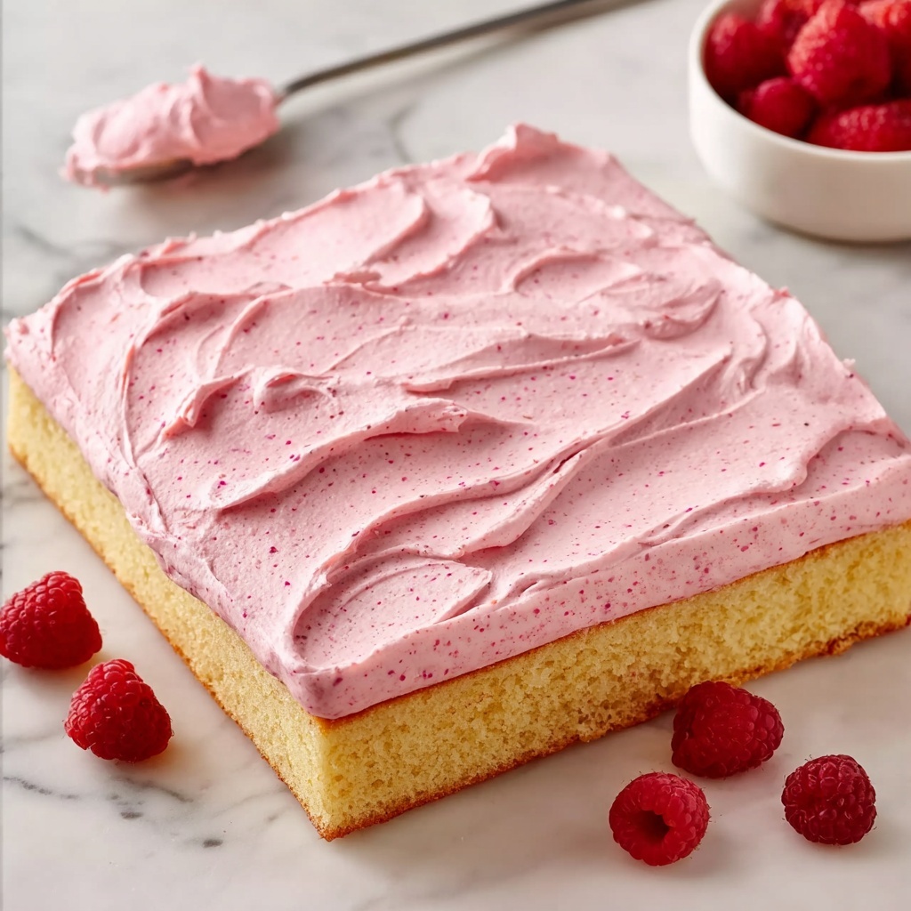 Almond Raspberry Cake with Raspberry Buttercream Recipe - Recipe Image