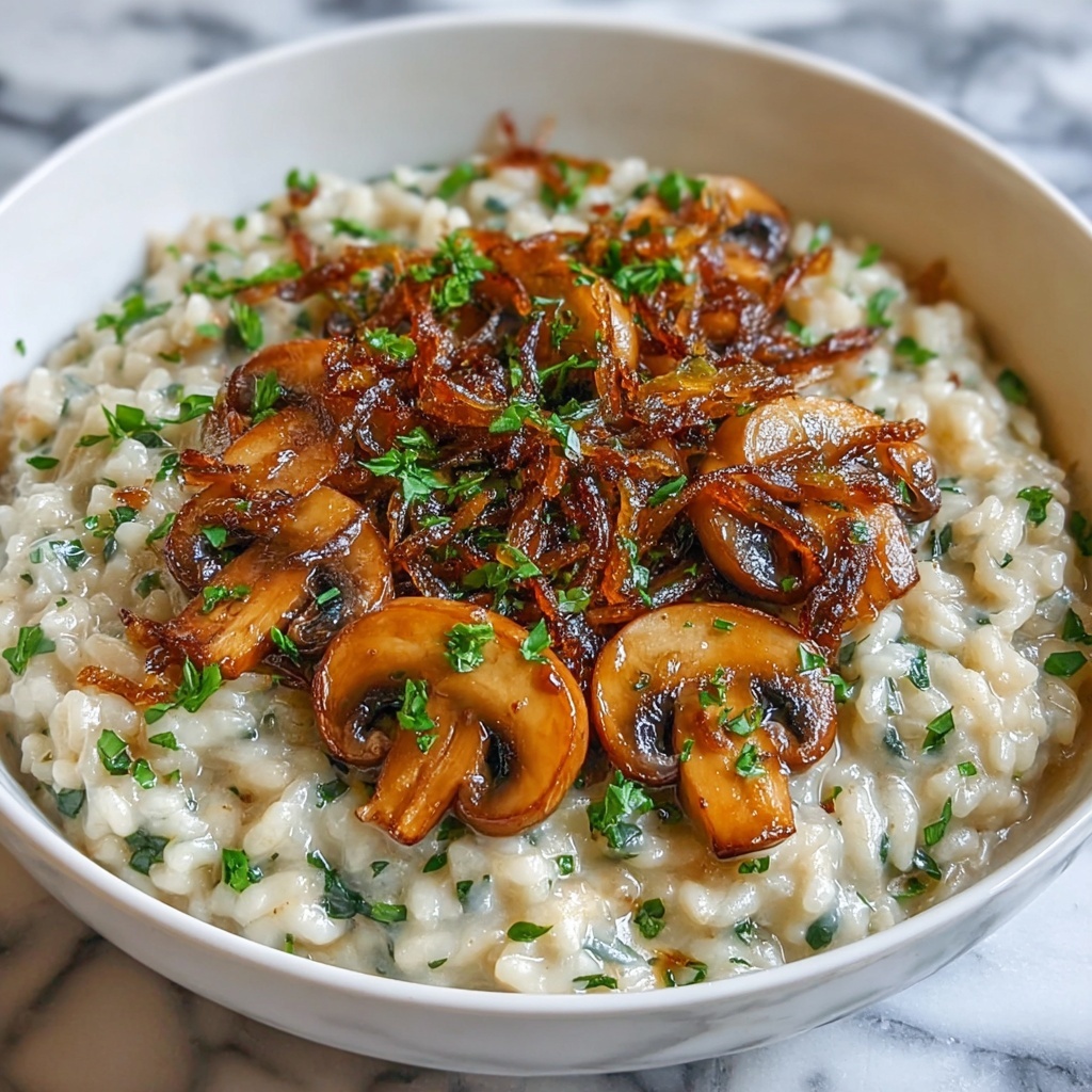 Caramelized Onion Mushroom Risotto Recipe - Recipe Image