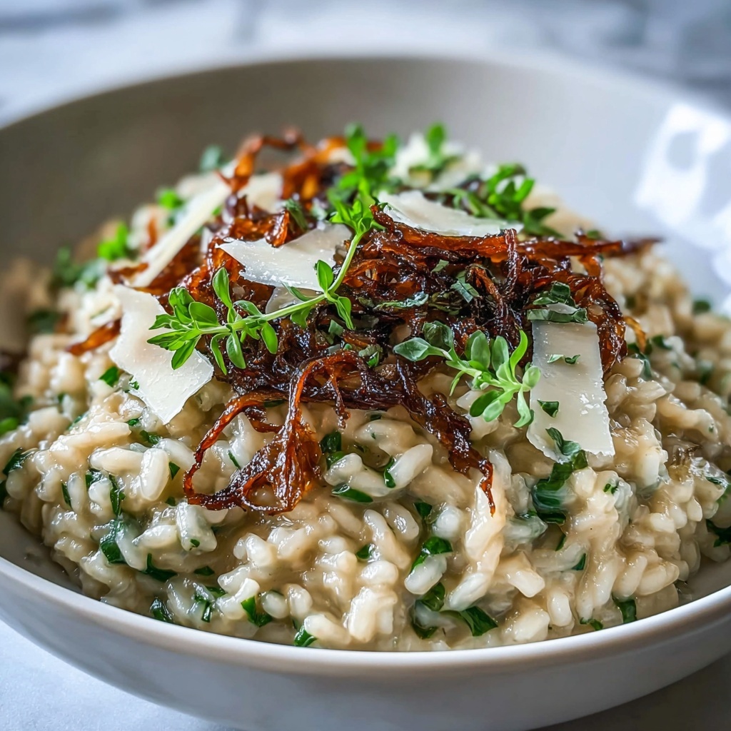Truffle Risotto with Pea Shoots Recipe - Recipe Image