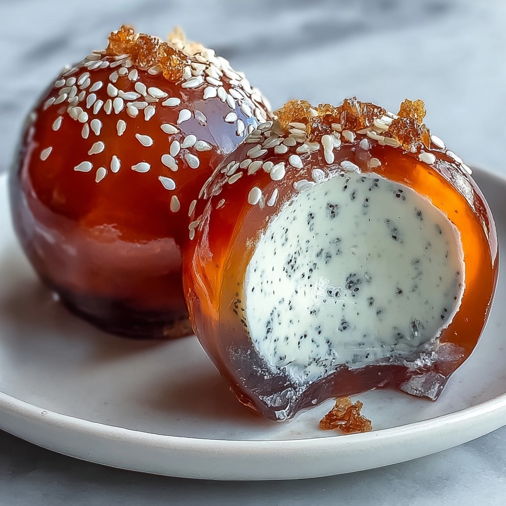 Black Sesame Mochi Ice Cream Recipe - Recipe Image