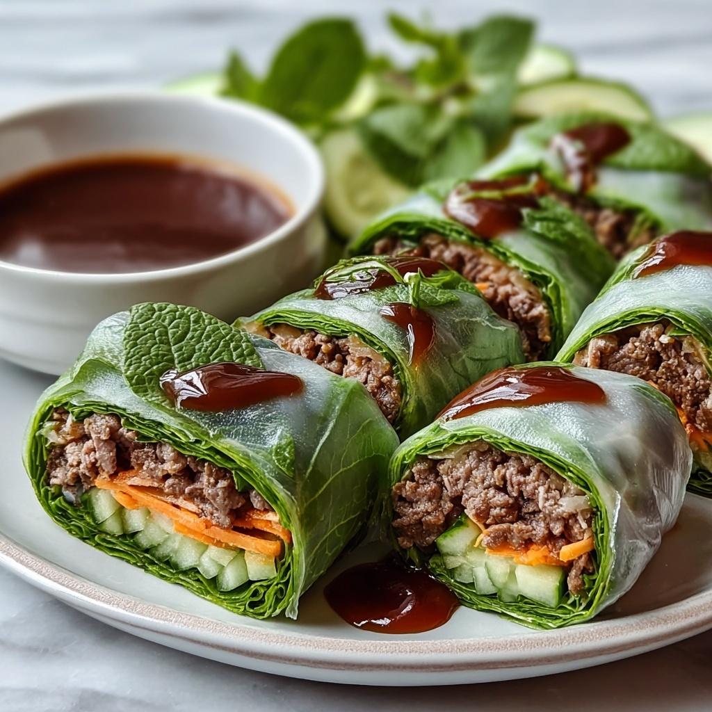 Thai Basil Beef Rolls Recipe - Recipe Image