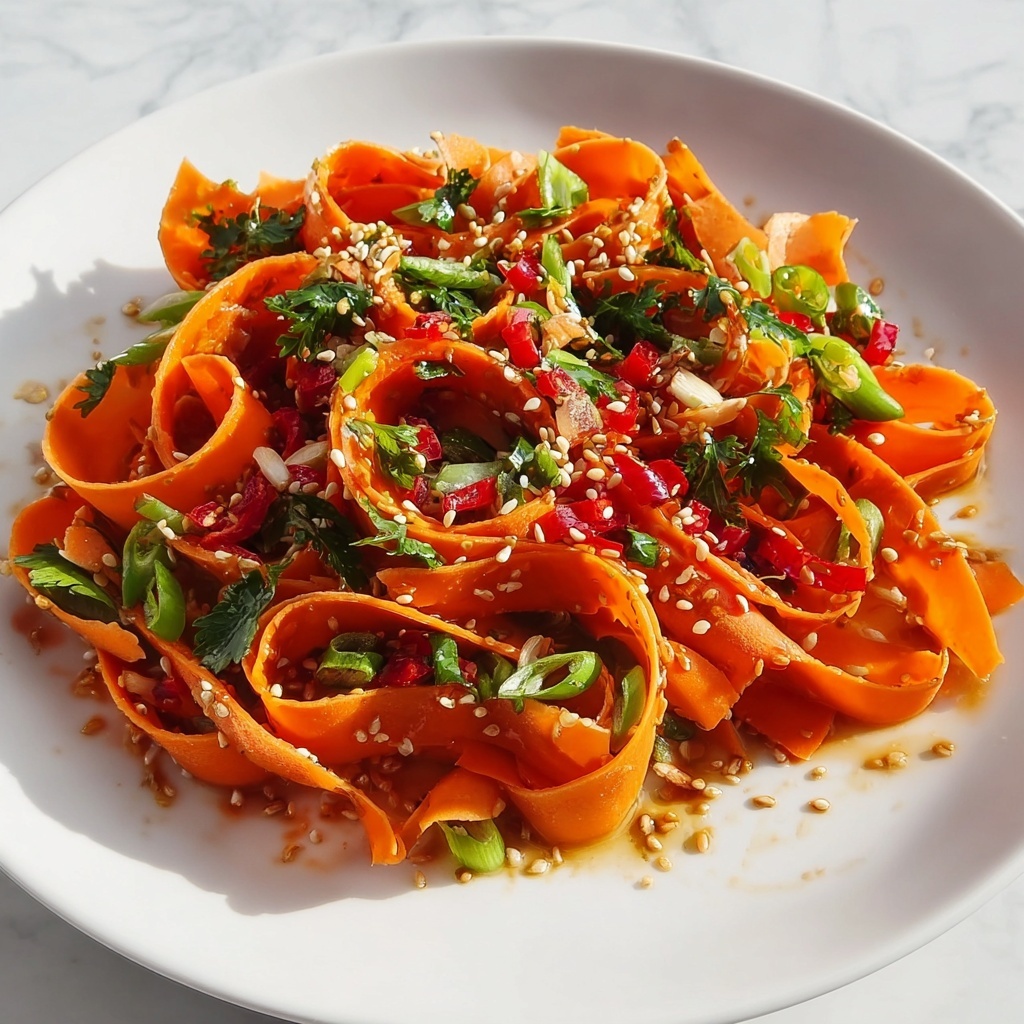 Carrot Ribbon Asian Salad Recipe - Recipe Image