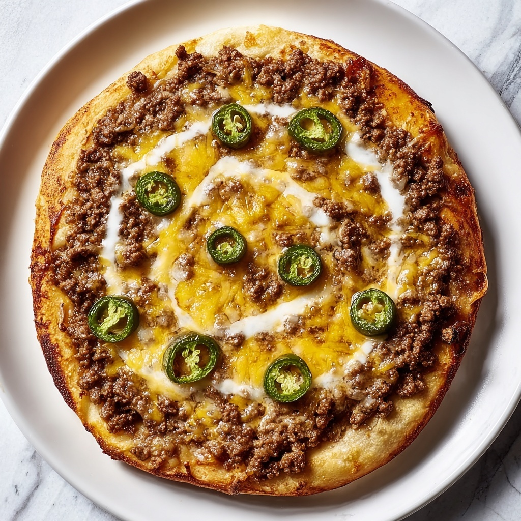 Ground Beef Taco Pizza Recipe - Recipe Image