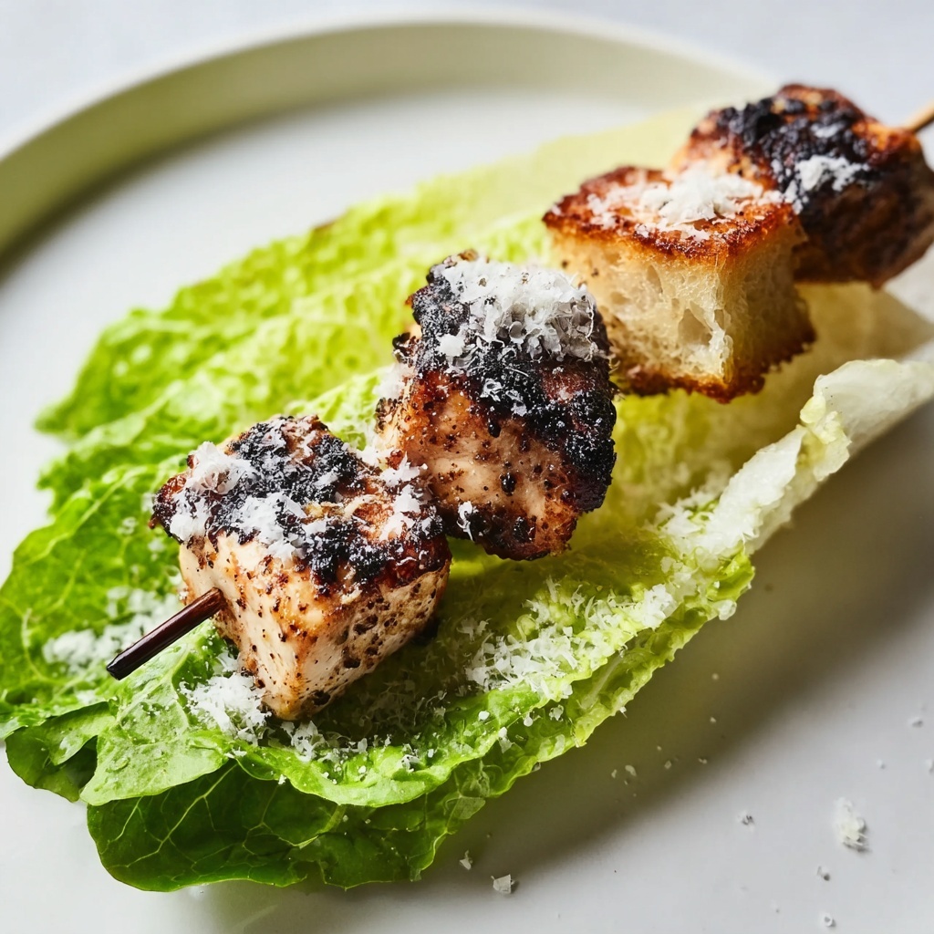 Chicken Caesar Salad Skewers Recipe - Recipe Image